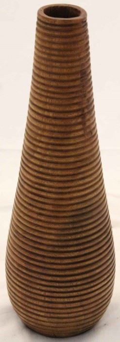 365 - Wood carved vase 5"

