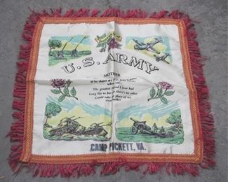 518 - WWII US Army "Mother" Camp Pritchett, VA Pillow Cover - 20 x 20

