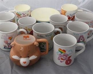 520 - 12pc Assorted Care Bears Mugs & Bowl
