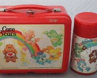 629 - Vintage Care Bears Aladdin Lunchbox w/ Thermos 9 x 8 x 4
