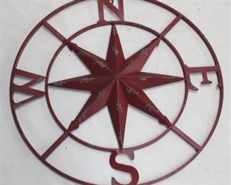635 - Metal Compass Star - 24" round
