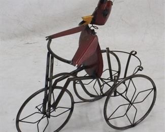 658 - Metal Bird Tricycle Planter 25 x 26
