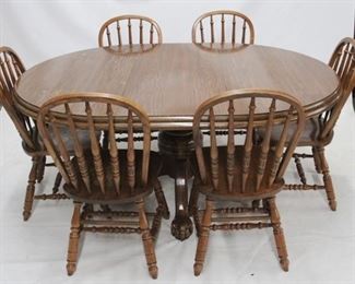 664 - 7pc Virginia House Dining Table w/ Chairs table - 63 x 47 x 30 chairs - 36 x 17 x 16
