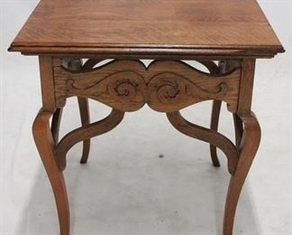 666 - Wood Carved Parlor Table - 26 x 31 Cabriole leg
