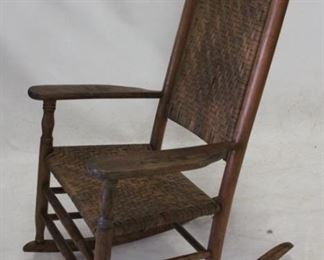 674 - Wood Rocking Chair 34 x 25.5 x 26

