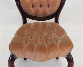 693 - Victorian Tufted Parlor Chair 35 x 18 x 18
