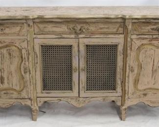 716 - Antique Style Distressed Finish Buffet 35.5 x 70.5 x 16.5
