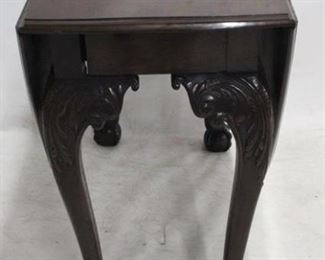 720 - Chippendale Ball & Claw Leg Drop-Side Table 27.5 x 30 x 54

