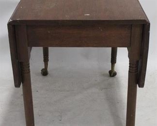 772 - Early Ball & Claw Foot Drop Leaf Table 30.5 x 49 x 39
