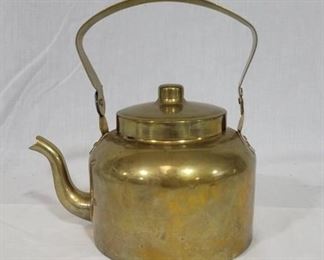 893 - Vintage Brass Tea Kettle 7.5" tall
