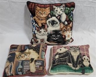 898 - Cat Throw Pillows 16" x 16"
