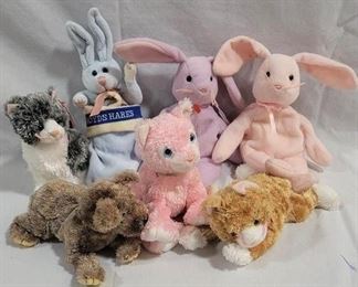 921 - Group Lot of Beanie Babies & 1 Boyds Hares (7pc)
