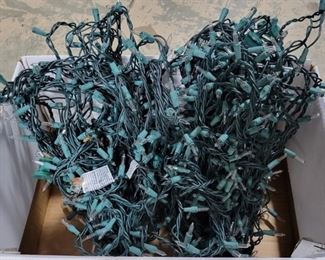 940 - Box Lot of Christmas Lights - white tested and work
