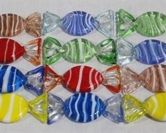 966 - 12 Venetian glass candies
