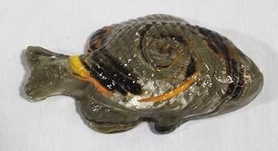 973 - Murano glass fish paperweight 4 1/2"
