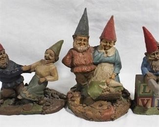 988 - 3 Tom Clark gnome figurines

