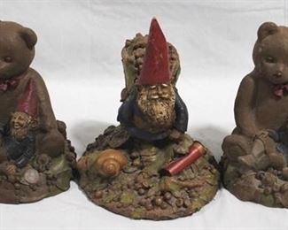 987 - 3 Tom Clark gnome figurines
