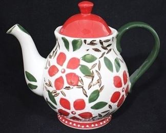 1184 - Dutch Wax ceramic teapot 8 1/2 x 7 1/4
