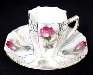 1206 - Thames porcelain demitasse cup & saucer
