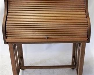 1222 - Child's vintage S style flip top desk w/ chair 37 x 24 x 18
