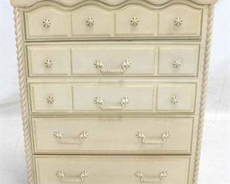 2016 - Vintage Kenlea Crafts tall painted chest 45 1/4 x 36 x 18
