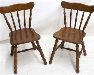 2018 - Vintage pair of wooden chairs 32 x 15 x 14
