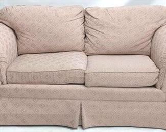 2034 - Fairfield upholstered loveseat 36 x 68 x 35 few small stains
