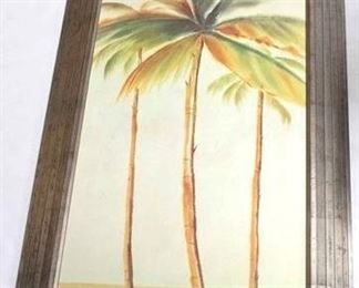 2036 - Palm tree framed painting 42 1/4 x 27

