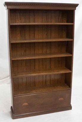 2163 - Open front bookcase with drawer at bottom 64 x 39 x 11
