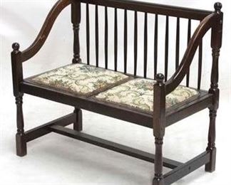 2109 - Upholstered seat settee 35 x 37 x 19
