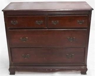 2191 - Mahogany 2 over 2 dresser 35 x 42 x 18 scratches & shows wear
