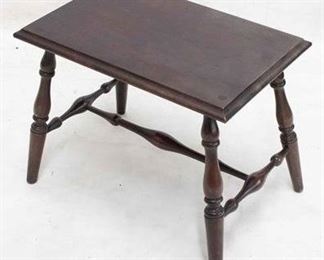 2226 - Wooden turned leg table 18 1/2 x 22 1/2 x 15
