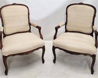 2285 - Meyer, Gunther, Martini pair French arm chairs 39 x 25 x 26

