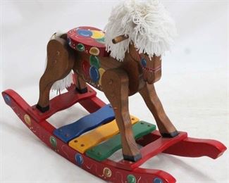 2303 - Toy painted rocking horse 27 x 35 x 12 1/2
