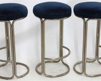 2309 - Set of 3 metal base bar stools 26" tall
