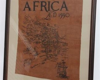 2311 - Map of Africa in frame 35 1/2 x 29
