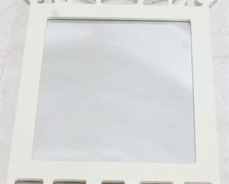 2319 - Painted white wall mirror 27 x 16
