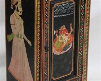 2321 - Oriental painted cabinet 36 x 20 x 13
