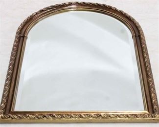 2331 - Gold painted arch top wall mirror 40 x 28
