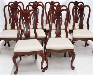 2346 - Matching set of 10 Queen Anne dining chairs 40 1/2 x 19 1/2 x 19
