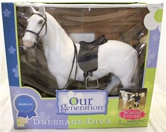 2367 - Our Generation LARGE Dressage Diva White Morgan in box
