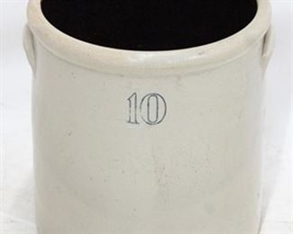 2371 - Vintage 10 gallon stoneware crock
