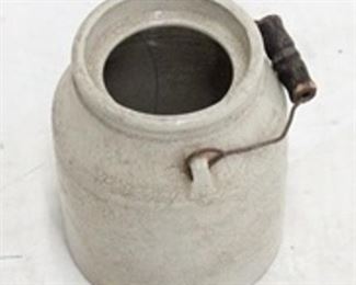 2381 - Small vintage crock with handle 6 x 5
