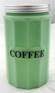 2431 - Jadeite Coffee jar - 7" tall
