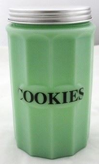 2432 - Jadeite Cookies jar - 7" tall
