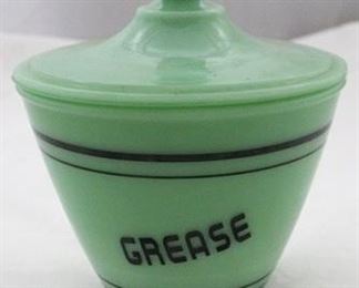 2442 - Jadeite covered grease jar 6 x 5.5
