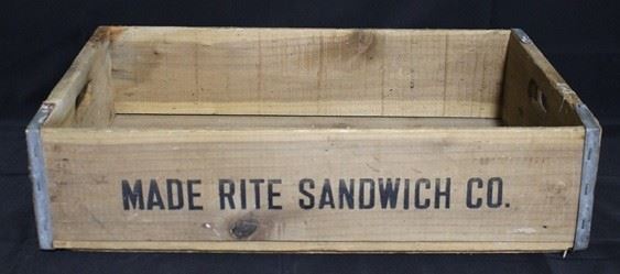 2457 - Made Rite Sandwich Co wooden bread tray 6 x 25 x 16
