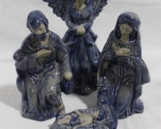 2488 - 4 Ceramic Nativity Scene figures 8.5" tall
