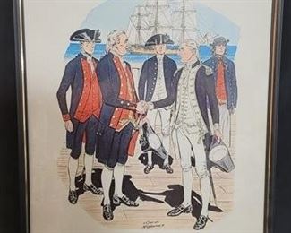 2898 - Continental Navy print by H Charles McBarron 16 x 20
