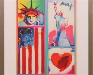 9022 - PATRIOTIC SERIES GICLEE BY PETER MAX 29.5 X 24
